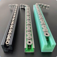 Rails de guidage en UHMWPE sur mesure pour ligne d'embouteillage, profilés en C, bandes anti-usure en plastique technique, guides de chaîne en UHMWPE
