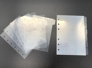 A6 Kích Thước 6 Side Tab Divider Trang Rõ Ràng Front Frosted <span class=keywords><strong>Back</strong></span> PP Chất Liệu 6 Lỗ - Product Image 6