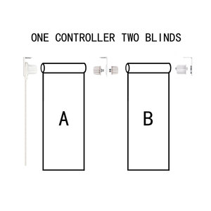 38mm nhôm màn trập giữa cửa sổ bóng râm tấm kim loại đôi động cơ hình ống động cơ đôi Con lăn mù trung gian khung - Product Image 2