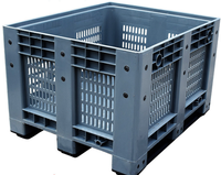 Caisses en plastique pour palettes, caisses en plastique robustes à mailles solides, caisses en plastique fermées pour palettes