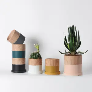 Vaso de cacto para decoração de casa, pote personalizado simples para plantas internas, suculentas, vaso de cerâmica