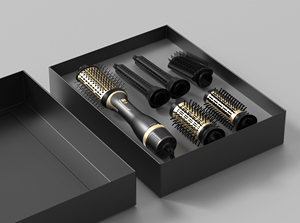 Chuyên nghiệp 6 trong 1Nagative ion tóc ép tóc lược bàn chải tự động điện Điện kết thúc tốt đẹp lọn tóc Bộ - Product Image 4