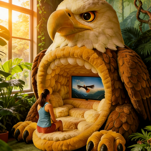 Sofá Gigante en Forma de Águila, Creativo, para Sala de Estar, Sillón Individual de Peluche Suave, Mueble Decorativo, Sofá <span class=keywords><strong>Cama</strong></span> - Product Image 4