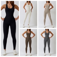 Vêtements de yoga une pièce serrés combinaison de sport une pièce élastique pour femmes ensemble de fitness unitard body grande taille