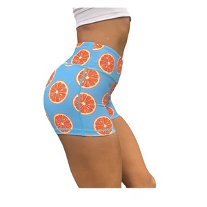 Shorts de yoga taille haute effet galbant pour femme, style européen et américain, pour le sport et l'entraînement estival, modèle trois-quarts, Dopamine - Product Image 5