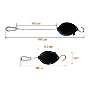 Crochet de <span class=keywords><strong>suspension</strong></span> rétractable pour plantes de jardin, ensemble de poulies réglables pour suspendre les plantes, paniers à fleurs de jardin, pots - Product Image 4