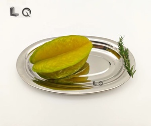 Оптовая продажа: роскошная овальная серебряная тарелка из нержавеющей стали для сервировки ужина, приготовления рыбы, подачи фруктов, для домашнего буфета - Product Image 5