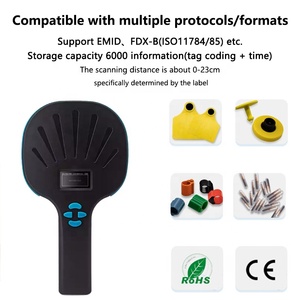 EMID Fdx-B <span class=keywords><strong>Rfid</strong></span> 개 꼬리표 상표 동물을 위한 마이크로 칩 독자 OTPS 134.2Khz 동물성 귀 꼬리표 독자 애완 동물 id 마이크로칩 스캐너 bluetoo - Product Image 2