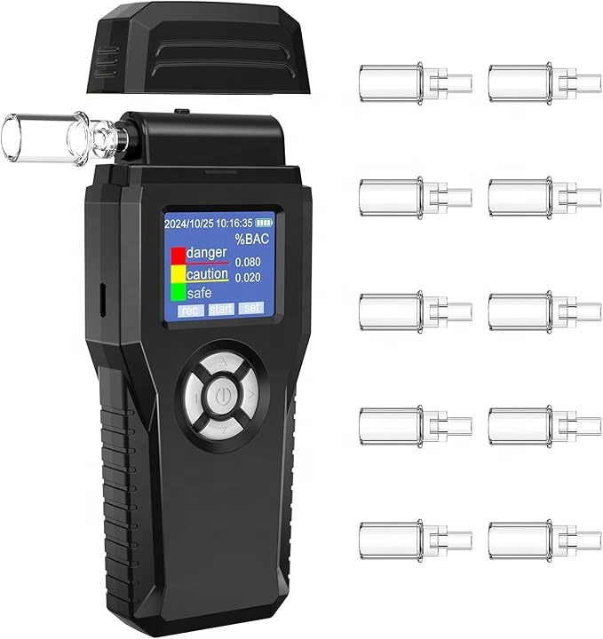 Newest Digital Alcohol Breathalyzer High Precision Portable Alcohol Tester with TFT Display for Drivers