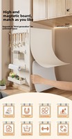 Support de rangement mural multifonctionnel en acier au carbone magnétique, sans perçage, pour torchons de cuisine, porte-couteaux et porte-baguettes