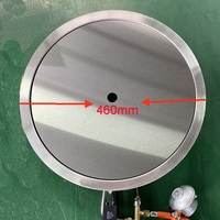 Brûleur à gaz à double cuvette en acier inoxydable de 46 cm