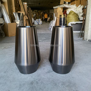 أواني زهور كبيرة للأماكن الخارجية حديثة من الفولاذ المقاوم للصدأ تزيين هندي من أجل الفنادق - Product Image 6