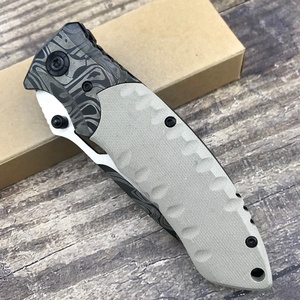 Cuchillo Plegable de Bolsillo para Acampar al Aire Libre con Diseño de Leopardo, Fabricado con Acero Inoxidable G10+ de Grado DIY OEM, 5CR13MOV - Product Image 5