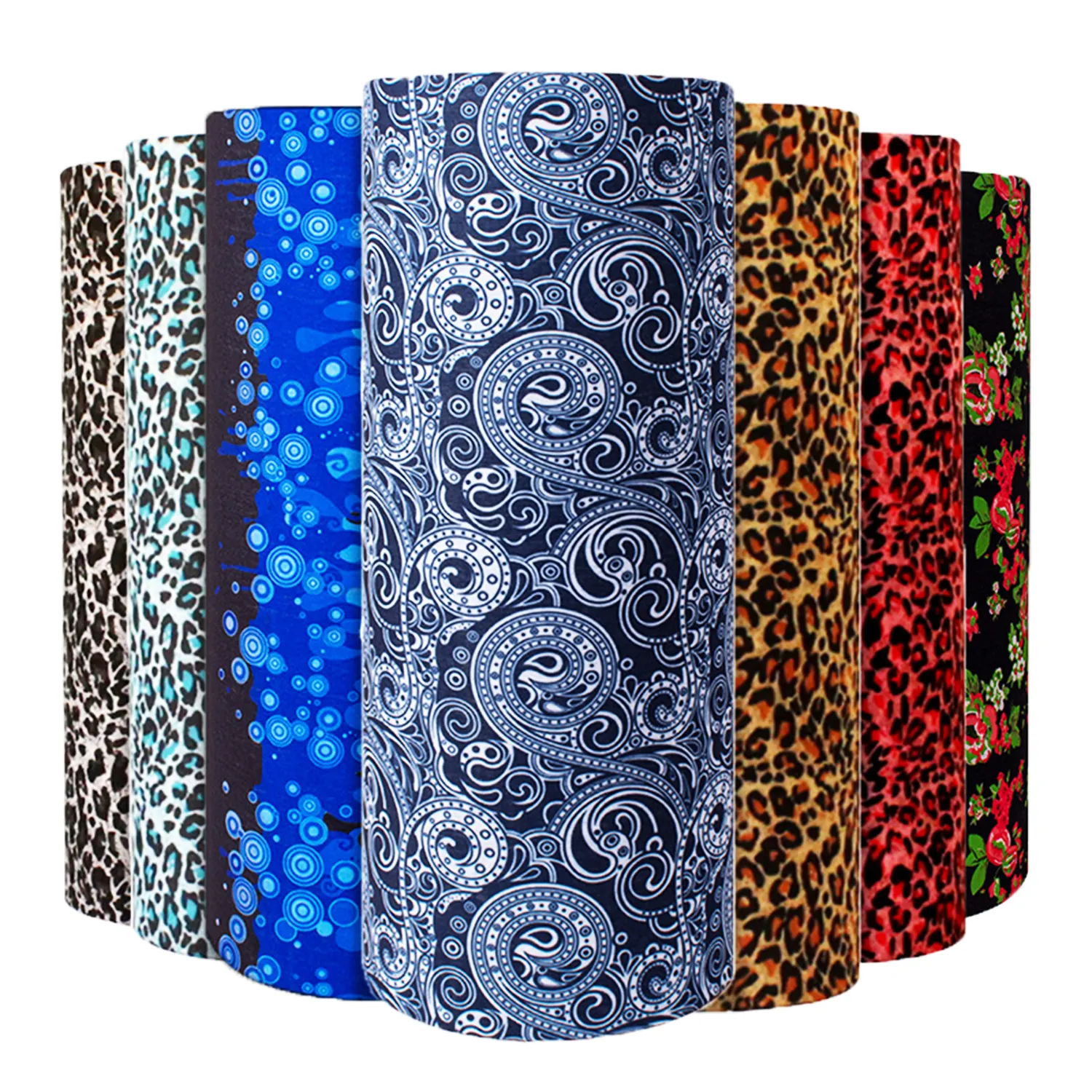 Tùy Chỉnh In Polyester Liền Mạch Ống Bandana Thể Thao Dân tộc Bandanas Khăn Xe Máy Cổ Gaiter Ấm Hơn Buff Mặt Bandana