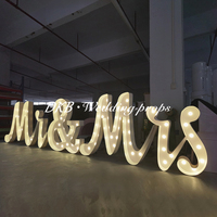Fournisseur de décoration de mariage lettres en gros led lettres acryliques personnalisées de haute qualité avec lumières led lettre signe led