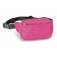 Sac banane de sport unisexe élégant et étanche avec fermeture éclair en nylon, personnalisable avec logo imprimé, idéal pour la course à pied et comme cadeau promotionnel