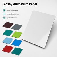 Panneau composite en aluminium (ACP) PVDF brillant 3mm 4mm pour revêtement mural intérieur et extérieur