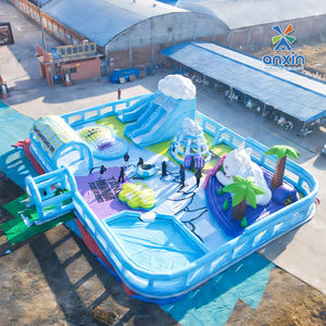 Parc aquatique gonflable flottant Anxin Factory, grand parc aquatique commercial avec toboggans pour lac, plage, divertissement aquatique - Product Image 1