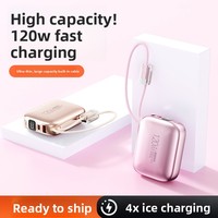 Batterie externe ultra-fine 20000 mAh grande capacité, charge rapide 22,5 W, câbles intégrés, support iPhone, chargeur portable, station d'alimentation