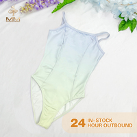 2025 nouveautés haute qualité V dos vert Ombre Camisole filles danse vêtements d'entraînement Ballet justaucorps en Spandex et Nylon