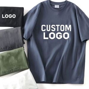 เสื้อยืดคอตตอน 100% สกรีนโลโก้แบรนด์ของคุณเอง ขายส่ง เสื้อยืดเปล่าผู้ชาย เสื้อยืดลำลองผู้ชาย - Product Image 1