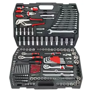 150 pièces outils de réparation à domicile ensemble d'outils 1/4 ", 1/2" CRV douille clé à cliquet kit d'outils combinés