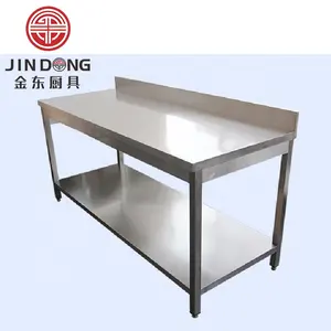 Double-Deck Stainless Steel Work Table Aluminium Kitchen Work Table