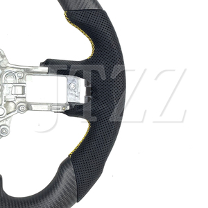 2008-2015 POUR Ford Mustang ST <span class=keywords><strong>RS</strong></span> GT 350 <span class=keywords><strong>500</strong></span> Jaune Personnalisé Cuir mat En Fiber De Carbone voiture Volant Automobile Intérieur - Product Image 4