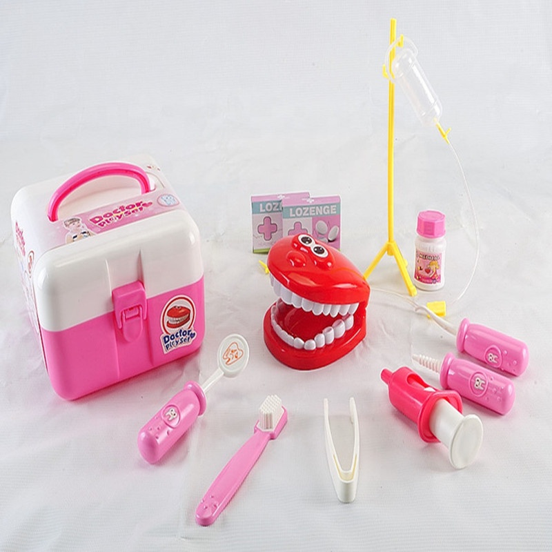 Оптовая продажа дошкольного стоматологический комплект игрушечные лошадки дети доктор спецодежда медицинская играть