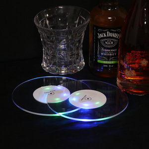 Sous-verres en acrylique lumineux, colorés, à LED, pour bar, KTV, fête, activés par capteur, pour célébration d'anniversaire - Product Image 2