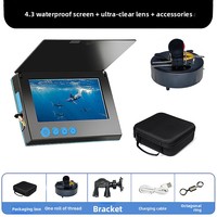 JINQEE JQ-03 Sondeur de pêche étanche IP68 en plastique avec caméra LCD à vision nocturne, détection de température, portée sans fil de 0,6m à 30m, autonomie de 8 à 16 heures