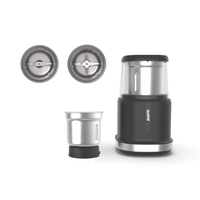 Mini moulin à grains électrique, broyeur portable pour grains de café, noix, herbes, poivre, petit moulin en acier inoxydable pour un broyage fin, machine de cuisine