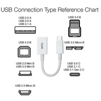 Cable OTG Tipo-C 3.0, Adaptador de Conector USB-C a USB 3.1 Hembra con Conductor de Cobre Puro y Blindaje Trenzado para Computadora/Auriculares
