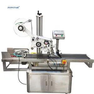 High Quality Semi-Automatic Labeling Machines for Bottles & Food Trays Flat Surface Automatic Sticker Plan Factory Price
