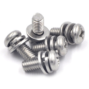 Nhà Máy Trực Tiếp Bán Buôn 304 Thép Không Gỉ M2 M2.5 M3 M4 M5 M6 Inch Phillips Pan Đầu Sem Ba Phần Kết Hợp Vít - Product Image 1