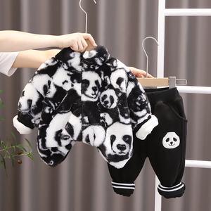 Offre Spéciale prix usine costume d'<span class=keywords><strong>hiver</strong></span> pour enfants épais 2 pièces <span class=keywords><strong>manteau</strong></span> et pantalon garçons ensembles de vêtements - Product Image 1