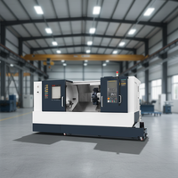 Tour CNC miniature robuste à banc incliné avec commande CNC 12 axes haute précision