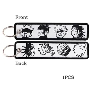 Portachiavi Anime Jujutsu Kaisen Gojo Satoru per Moto e Auto, Regalo per Uomini, Ciondolo Ricamato, Gioielli alla Moda - Product Image 3