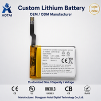 Batterie liquide professionnelle 703040 3.7V 1050mAh avec PCM, matériau ternaire, 500 cycles pour radios portables et modems 4G