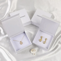 Boîte cadeau de luxe personnalisée avec fermeture magnétique, en carton 1200g, pour collier et bijoux, avec logo