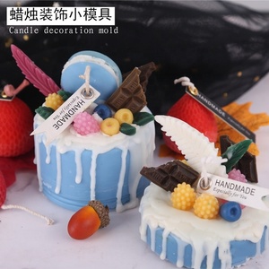 แม่พิมพ์รูปผลไม้ทำจากซิลิโคนสำหรับตกแต่งคัพเค้กแม่พิมพ์รูปผลไม้ขนาดเล็กรูปสตรอเบอรี่ส้มบลูเบอร์รี่ - Product Image 5