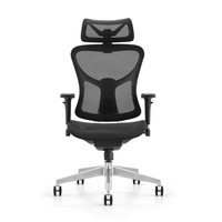 Accoudoir Ergo 3D Vente en gros Ordinateur de direction pivotant Moderne à dossier haut Chaise de bureau en maille ergonomique pour PDG