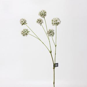 LO-643 Venta al por mayor de fruta artificial de molino de viento de tallo único, vainas de scabiosa artificiales de 6 cabezas para decoración floral y manualidades - Product Image 6