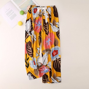 <span class=keywords><strong>Pantaloni</strong></span> lunghi da donna stampa allentata <span class=keywords><strong>vita</strong></span> elastica popeline gamba larga <span class=keywords><strong>pantaloni</strong></span> sottili abbigliamento moda per ragazze <span class=keywords><strong>pantaloni</strong></span> lunghi Casual <span class=keywords><strong>taglie</strong></span> <span class=keywords><strong>forti</strong></span> - Product Image 3