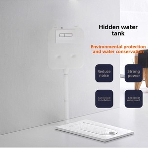 Cisterna de inodoro empotrada de doble descarga de PP de alto impacto para proyectos de ingeniería de renovación de baños en el hogar y hoteles - Product Image 2