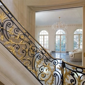 Canada High End Curved Iron <strong>Railing</strong> <strong>Decorative</strong> Wrought Iron Indoor Stair <strong>Railings</strong>/iron Rails - Product Image 4