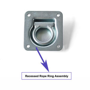 Anneaux d'ancrage en D encastrés galvanisés en fer, anneaux d'ancrage pour bateaux, camions, remorques, pièces de carrosserie de camping-car, ensemble d'anneaux de corde encastrés - Product Image 5