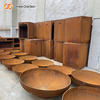 Brasero en acier corten au design unique, brasero en métal, table à charbon de bois, foyer extérieur