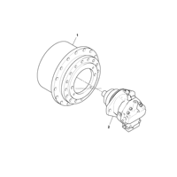 Boîte de vitesses planétaire RM13494513 pour compacteur vibrant Volvo SD100 SD130 en acier inoxydable, rapport de réduction 50:1
