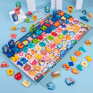 Juego de Regalo Educativo Montessori de Madera: Tablero de Actividades de Matemáticas para Niños, Rompecabezas de Pesca, Conteo y Colores - Product Image 4